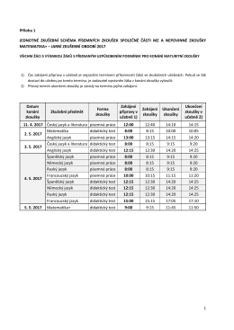 1 Př&iacute;loha 1 JEDNOTN&Eacute; ZKU&Scaron;EBN&Iacute; SCH&Eacute;MA P&Iacute;SEMN&Yacute;CH
