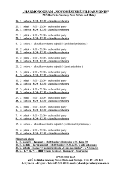 Harmonogram - jaro 2017