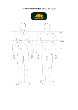 Tabulky velikost&iacute; SIP PROTECTION
