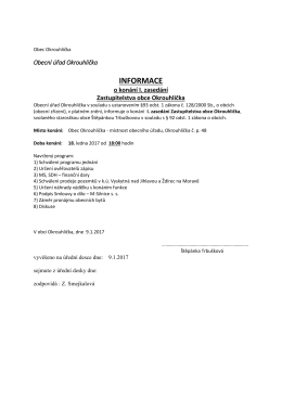 informace - Okrouhlička