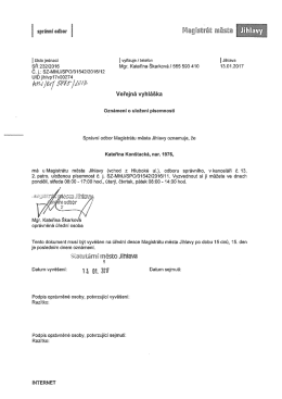 Statut.irn&iacute; město JihlaVa M?J~istr&aacute;t města O