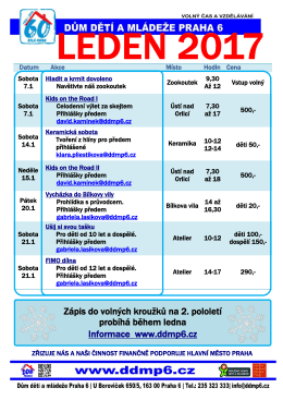 Zápis do volných kroužků na 2. pololetí probíhá během ledna