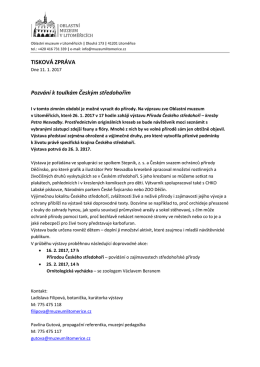 Tisková zpráva - Oblastní muzeum v Litoměřicích