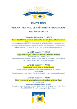 invitation - Lions Clubs Normandie