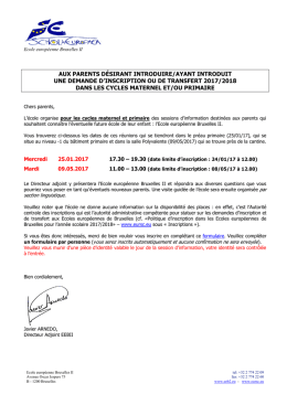 Sessions portes ouvertes 2017-2018