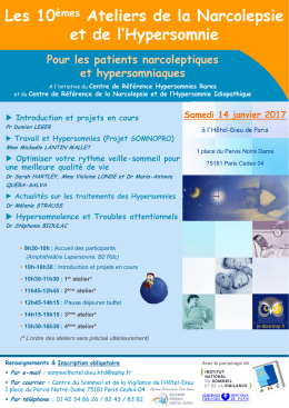 Pour les patients narcoleptiques et hypersomniaques - je-dors