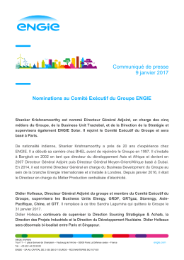 Communiqué de presse 9 janvier 2017