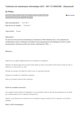 du-Poitou - Emploi 86