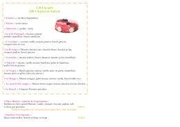 depliant gateaux entiers 2017 - H&ocirc;tel Restaurant le Pont de S&eacute;nard