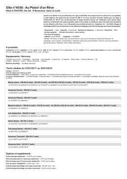 G&icirc;te n&deg;4036 - Au Plaisir d`un R&ecirc;ve