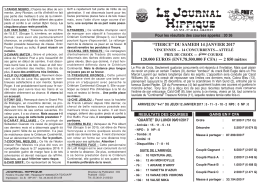 PMU du Samedi 14 Janv 2017