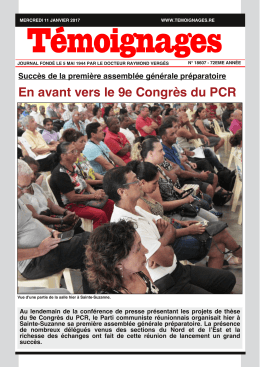 En avant vers le 9e Congrès du PCR