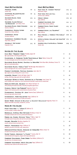 Wine List - High Cotton