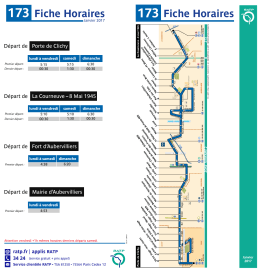 Fiche Horaires Fiche Horaires