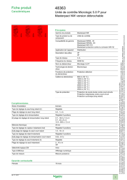 Fiche produit - OPS Schneider Electric