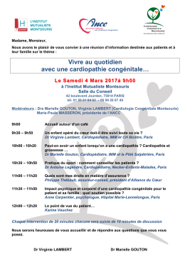Vivre au quotidien avec une cardiopathie cong&eacute;nitale&hellip; Le Samedi