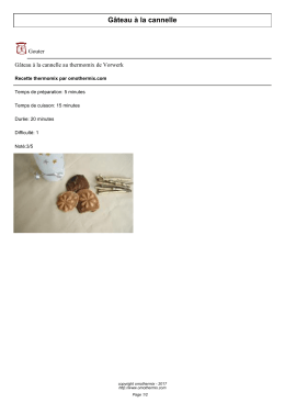 G&acirc;teau &agrave; la cannelle