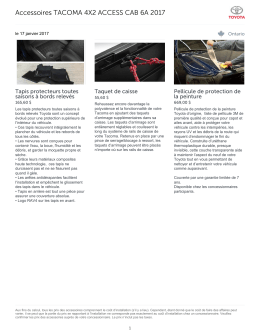 Accessoires TACOMA 4X2 ACCESS CAB 6A 2017