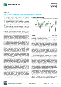 France : vers un net rebond de la croissance au quatri&egrave;me trimestre