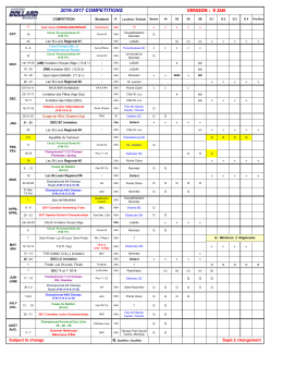 2016-2017 competitions