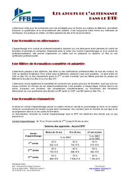 Les atouts de l`alternance - Fédération Française du Bâtiment Grand
