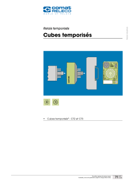 Cubes temporisés enfichables CT2 et CT3