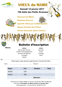 Télécharger le programme, les menus et le bulletin d`inscription