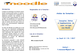 Atelier de formation