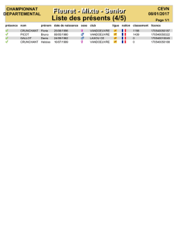 BellePoule - Liste des présents (4/5)