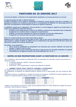 paritaire rcv 10/01/17 constat de desaccord clic sur notre position