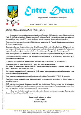 E2 du 9 au 15 janvier 17 - Mairie de Moussy Le Neuf
