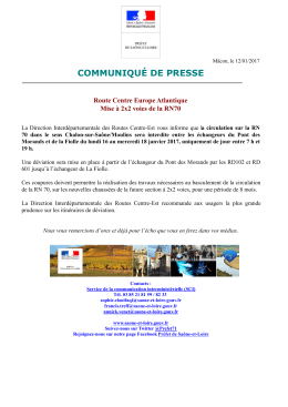 COMMUNIQUÉ DE PRESSE - Le Journal de Saône-et