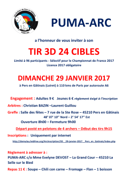 mandat 3d 29 janvier 2017 - Les Archers Gennevillois