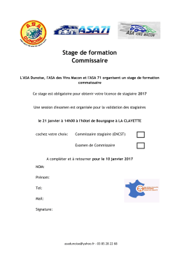 Télécharger le bulletin d`inscription