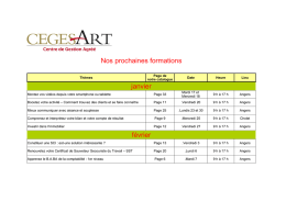 Nos prochaines formations