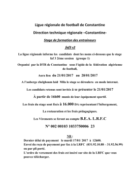 N&deg; 002 00103 1033750006 23 - Ligue r&eacute;gionale de foot ball de