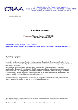 Syst&eacute;mie et alcool