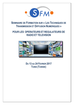 Formation sur "La T&eacute;l&eacute;vision Num&eacute;rique Terrestre