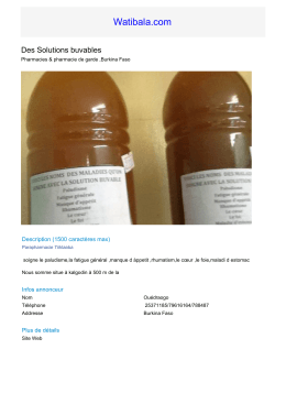 Watibala.com - Des Solutions buvables