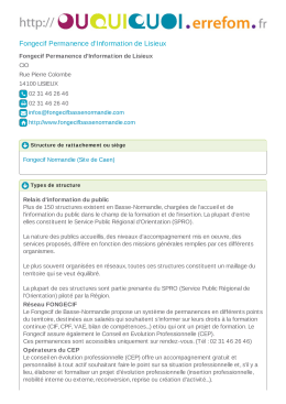 Fongecif Permanence d`Information de Lisieux