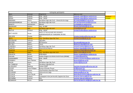 Listing des participants - Portail environnement de Wallonie