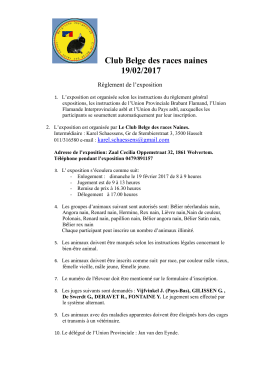 Club Belge des races naines 19/02/2017