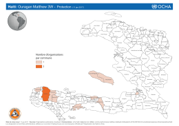 Haiti: Ouragan Matthew 3W - Protection (11 jan 2017)