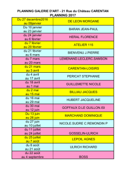 planning 2017 - Carentan - Ville de Carentan les Marais
