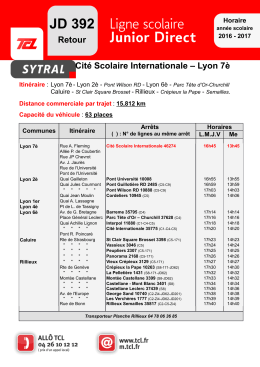 Fiche Horaire