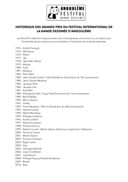 historique des grands prix du festival international de