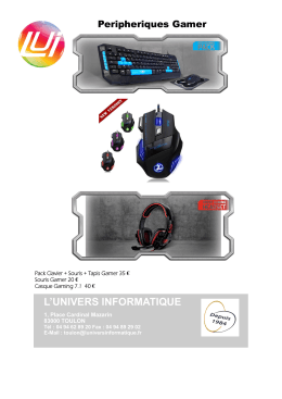Peripheriques gaming - L`Univers Informatique