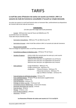 Télécharger notre tarif