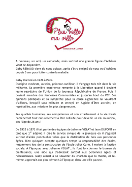 A nouveau, un ami, un camarade, mais surtout une grande figure d