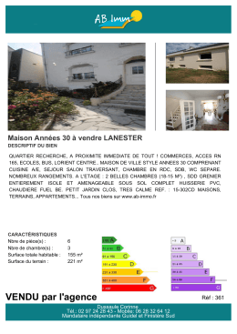 VENDU par l`agence